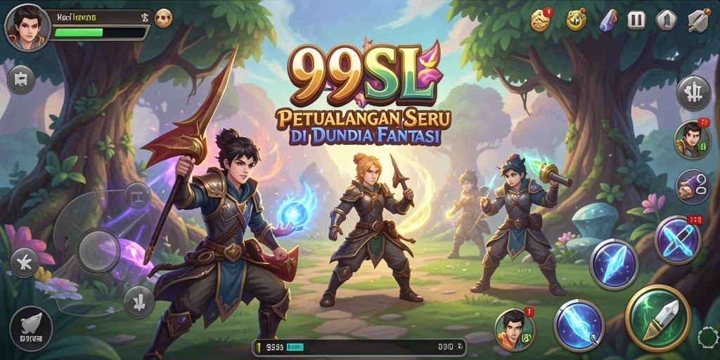 Tampilan gameplay seru dari 99SL saat menjelajahi dunia fantasi.