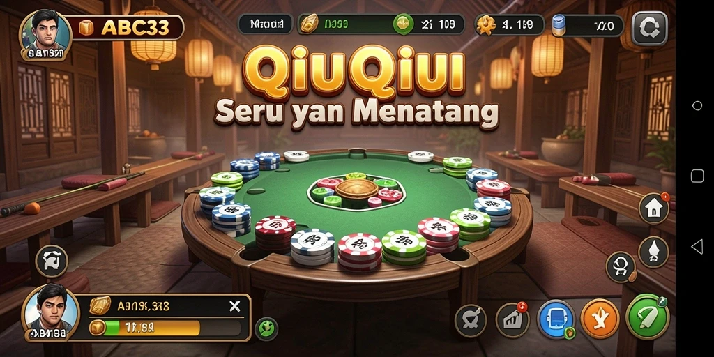 Tampilan gameplay QiuQiu yang seru dalam ABC33.
