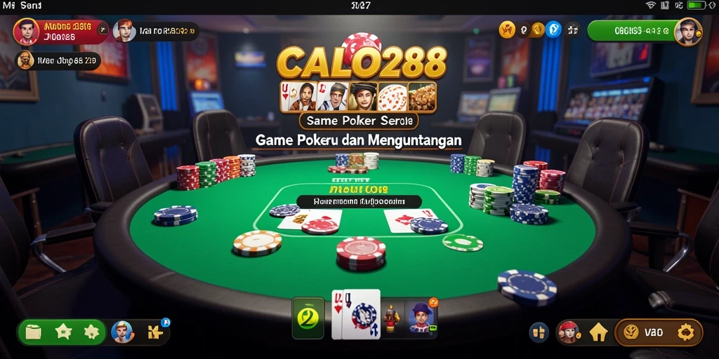 Screenshot CALO288 menampilkan gameplay seru dan kompetitif di meja Poker.
