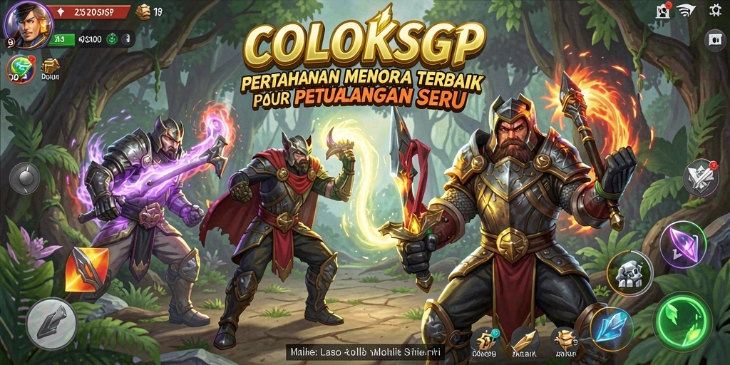 Tampilan dinamis gameplay Tower Defense COLOKSGP yang seru.