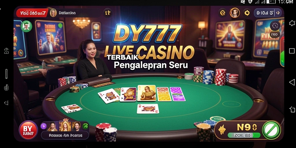 Tampilan seru permainan Live Casino di DY777 dengan dealer profesional.