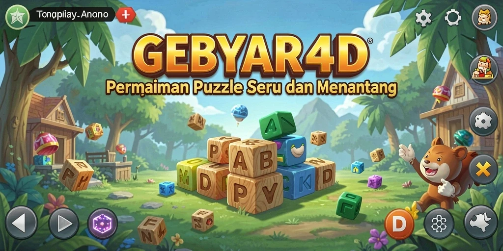 Tampilan gameplay seru GEBYAR4D dengan berbagai teka-teki menantang.