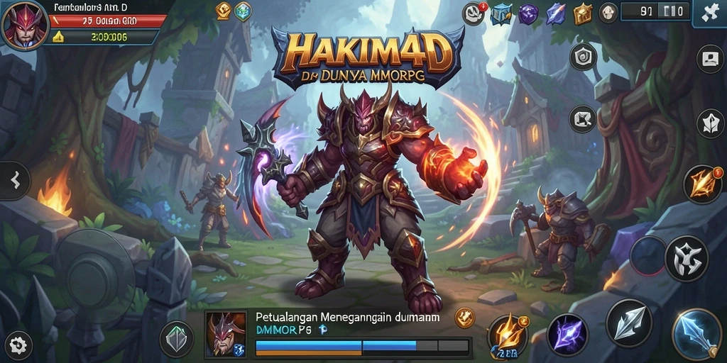 Tampilan gameplay HAKIM4D yang memukau dan penuh aksi.