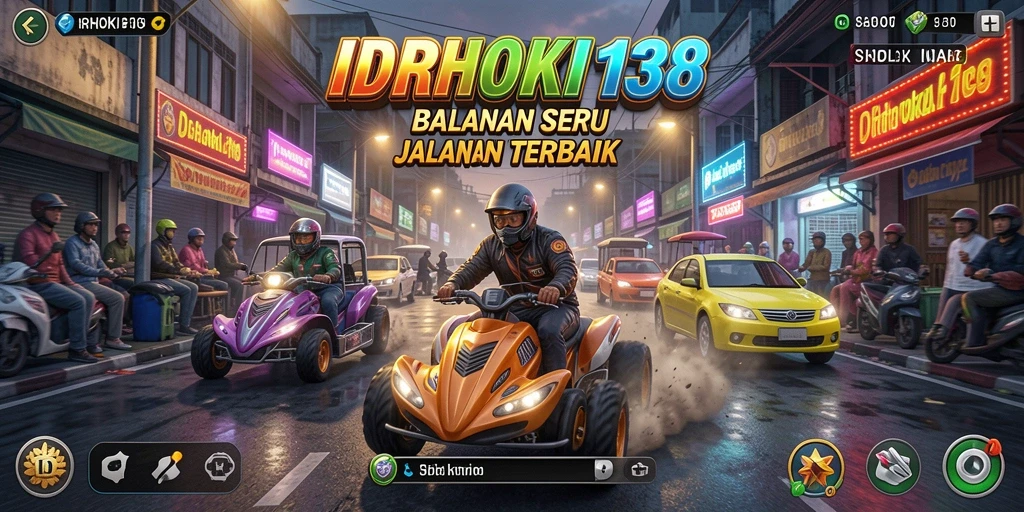 Gameplay balapan intens penuh aksi di IDRHOKI138.