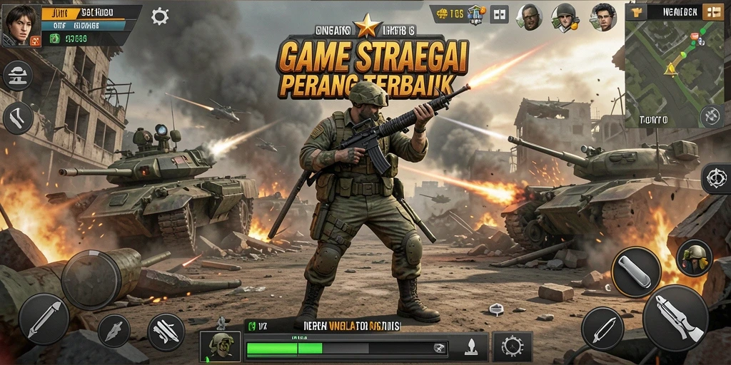 Tampilan gameplay JKT8 yang menegangkan dengan strategi perang.