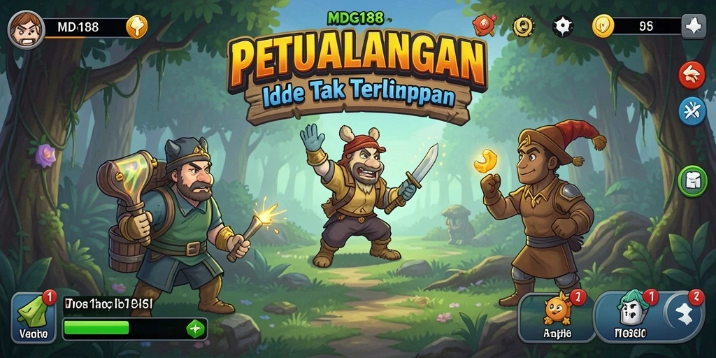 Tampilan gameplay MDG188 yang penuh warna dan dinamis.