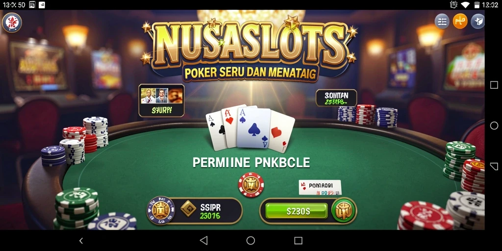 Gameplay seru NUSASLOTS yang menampilkan aksi poker.
