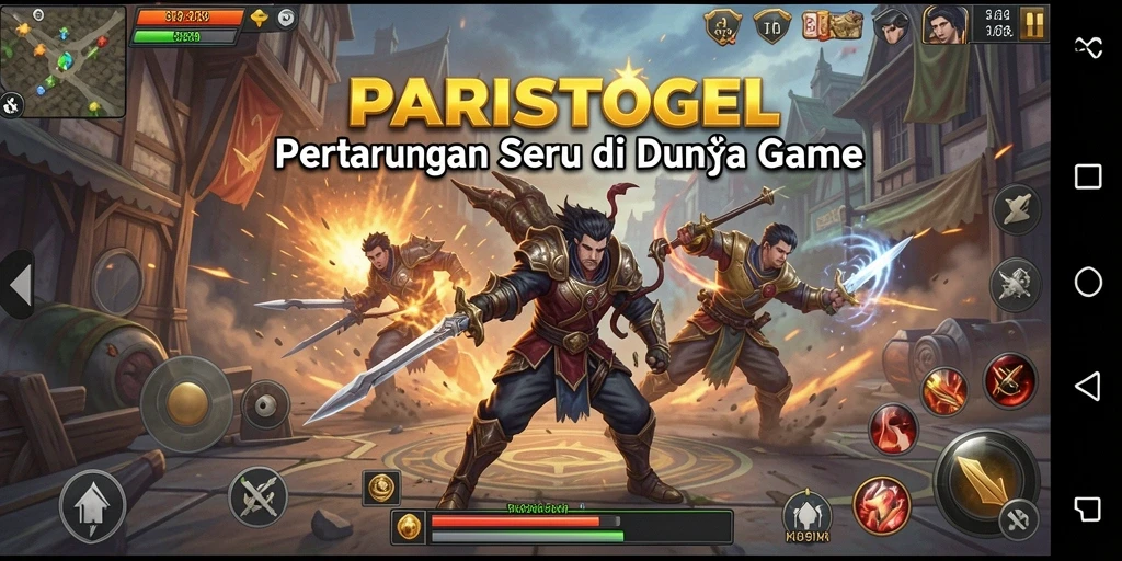 Tangkapan layar gameplay PARISTOGEL yang menunjukkan aksi pertarungan seru.