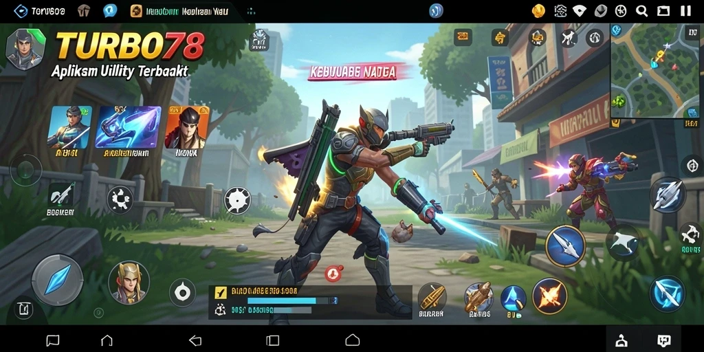 Tampilan antarmuka aplikasi TURBO78 yang menarik dan intuitif.