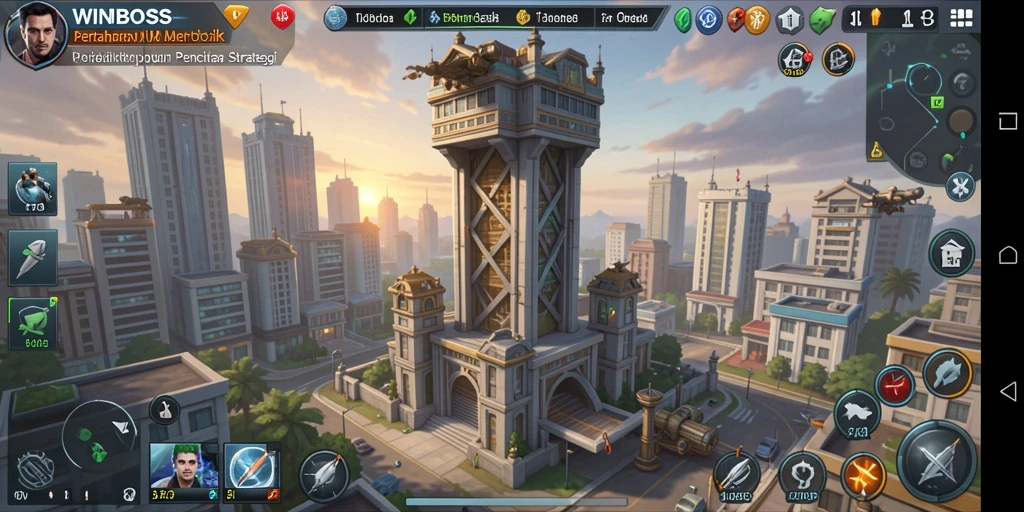 Tampilan menara yang siap mempertahankan dari gelombang serangan musuh.